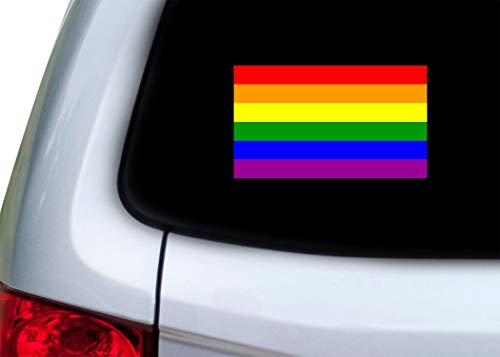 Rogue River Tactical Lgbt Rainbow Flag Sticker Car Decal Bumper Sticker Gay Pride Lesbian Bisexual Transgender Support (5X3) #TOP3