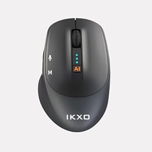 IKXO AI Wireless Mouse Ergonomic Mouse Wireless Bluetooth & 2.4G,GPT and deepsek Mouse AI Writing Tools, Voice Typing,Translate Compatible with Windows MAC Laptop