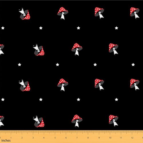 Erosebridal Cute Mushroom Upholstery Fabric, 2 Yards
