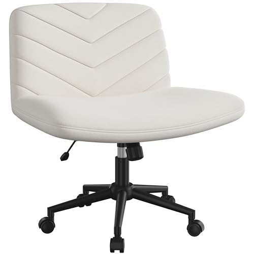 Seduta confortevole: Questa sedia girevole è dotata di una seduta extra-large senza braccioli, con curve morbide e una imbottitura in schiuma ad alta densità, che offrono un supporto comodo e duraturo, permettendo al contempo ampia libertà di movimento