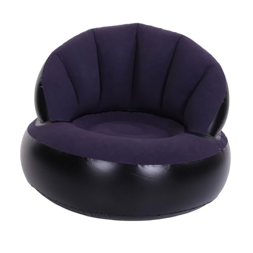 Sofá de aire y silla inflable azul oscuro para camping con respaldo ergonómico flocado 5