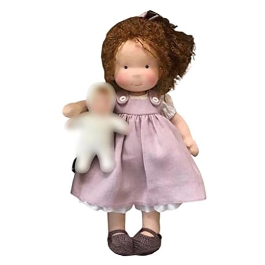 LIANGLIDE Waldorf Doll Plush Baby Doll Waldorf Astoria Handmade Plush Doll with Clothes, Girls Cute BJD Figure Toys, Soft Doll Cute Little Girl Plush Doll Girls Rag Christmas Birthday Gift, 26cm
