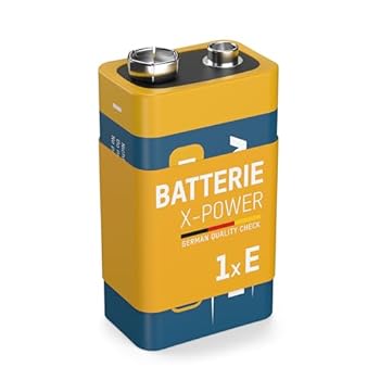 ANSMANN 9V Blockbatterie 1 Stück Alkaline Batterie Block E 6LR61 6F22 X-Power Longlife Alarmsysteme Mikrofon