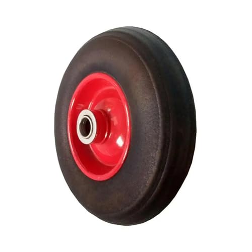 1 piece 350-4 small iron silent rubber powder solid wheel industrial tiger hand trolley