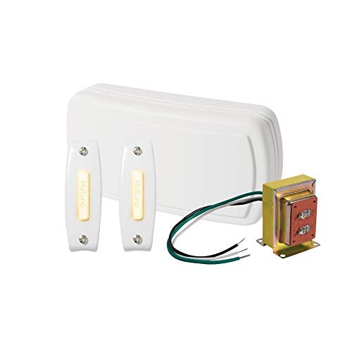 Broan-Nutone Bk125Lwh Builder Chimes Kit With Two Lighted Pushbuttons, White #TOP4