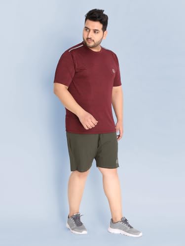 Image of CHKOKKO Men Shorts for Gym Sports or Running | Dry-Fit Fabric Single Layered Active Summer Workout Wear Knee Length Regular Fit | Elastic Waist with Front and Back Pockets