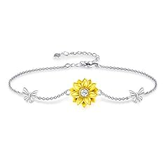 15H-Sunflower charm bracelet