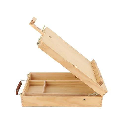 caballete Caballete de escritorio con estructura madera y patas goma, portátil, for pintar, ideal for estudiantes artistas