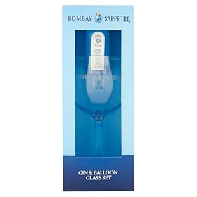 Bombay Sapphire Gin and Balloon Glass Gift Set, Includes 1x50ml Bottle 40% ABV and Branded Glass, Perfect Christmas Stocking Filler or Birthday Present