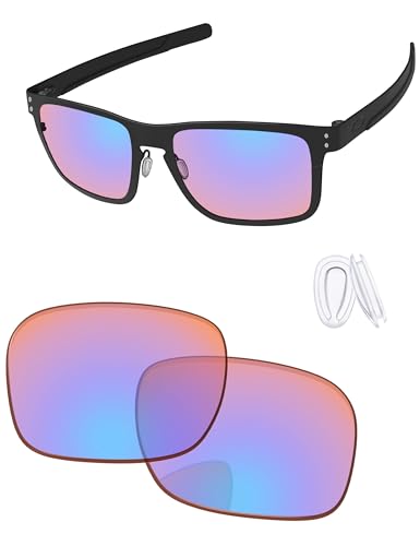 Image of Replacement Lenses & Nose Pieces for Oakley Holbrook Metal OO4123 55mm - Precision Fit, UV Block & Impact Resistant