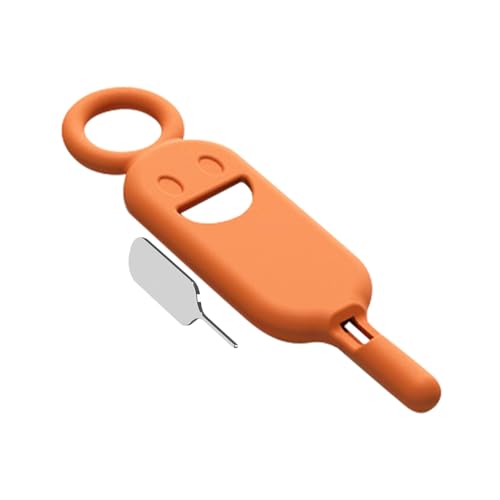 Cubierta de Silicona   Soporte de Salida de Tarjeta, Accesorio de Llavero antipérdidas | Abridor de Bandeja de de Acero Inoxidable para teléfono móvil, Tableta, Herramienta de Ranura para Viajes