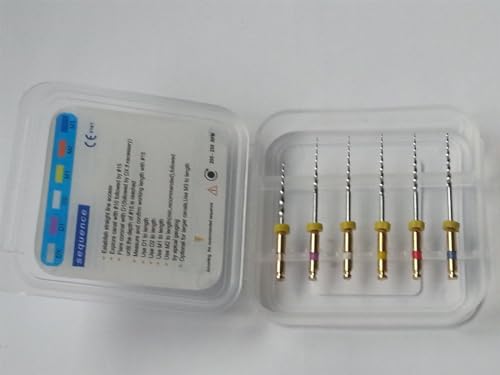 Image of M-Taper NiTi Engine Large Tapered Rotary Files 21mm Yellow Pack of 6 (Size=M1-F1)
