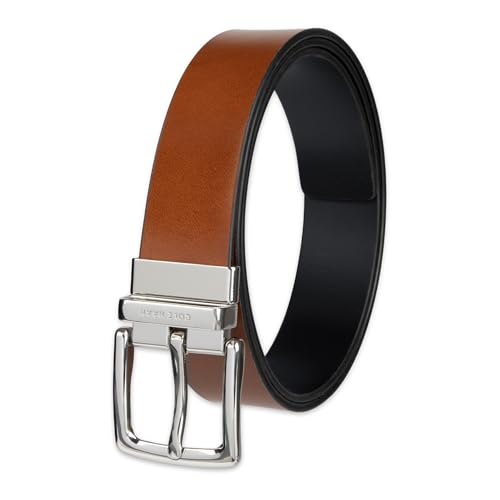 Cole Haan mens Reversible Embossed Logo Loop Casual Belt