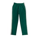 Topassion Herren Jogginghose mit Streifen Sporthose aus Atmungsaktivem Material Modisch Kordelzug Freizeithose Männer Lang Sweathosen Einfarbige Herrenhose Bequeme Sports Hosen Sweatpants(Grün,L)