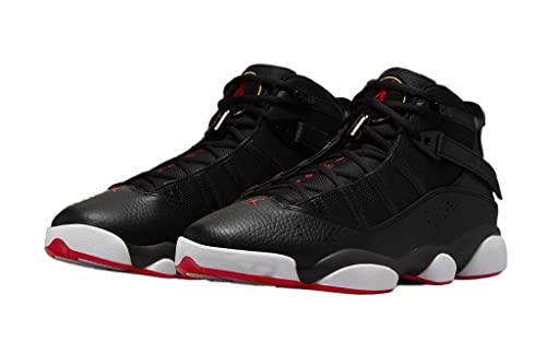 Nike Jordan Men's 6 Rings Basketball Shoes 322992-012 (10.5, Black/White/Red, Numeric_10_Point_5)