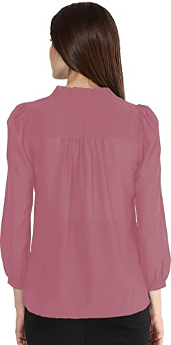 Image of Girls Bishop Sleeves V-Neck tie up top-71