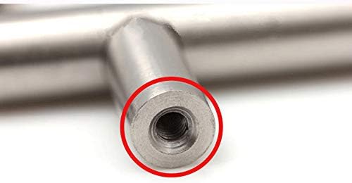 Satin Nickel Cabinet Hardware Euro Style Handle Pull Kitchen Pulls Door Handles Brushed Nickel Knobs Gabinete Pulls 10 Pack 6 Inch Cabinet Knobs Steel for Bathroom Cupboard Door