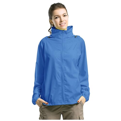 Damen Wasserdichte Faltbar Regenjacke Mit Kapuze Reflektierende Fahrradjacke Für Die Nacht Leicht Wasserdicht Windbreaker Jacke Fahrrad Herbstjacke Funktionsjacke Für Wandern Reisen Xxxl Xl Grün