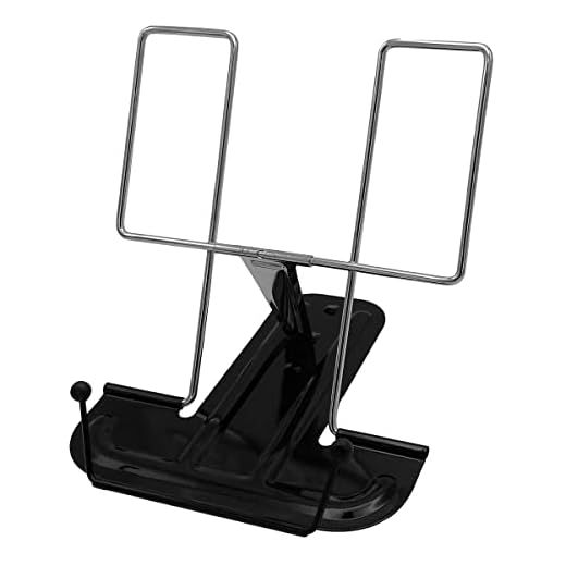 Atril de Escritorio Metálico, Soporte para Libros Plegable con 3 Posiciones de Lectura, Idea para la Escuela, la Cocina, el Estudio y la Oficina