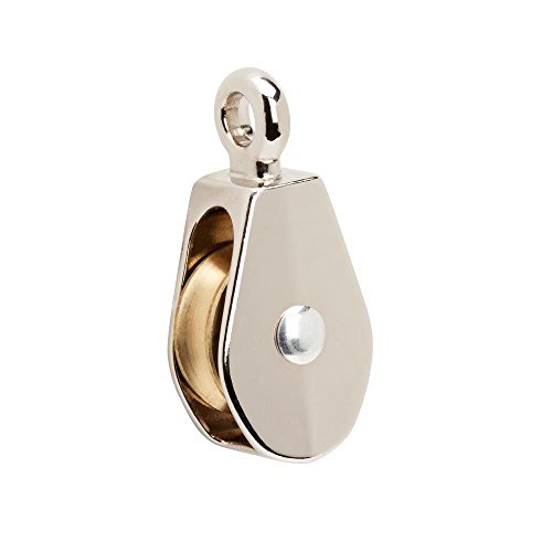 New 1.25 in. Nickel-Plated Fixed Pulley up to 115 lbs. Free Rotating Wheel
