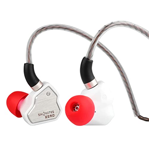 Image of Concept Kart 7Hz Salnotes Zero Wired Iem Earphone, 10Mm Dynamic Driver|Metal Composite Diaphragm|Noise Isolation|In Ear Monitor Earbuds With Detachable Ofc Cable (White, 3.5Mm With Mic)