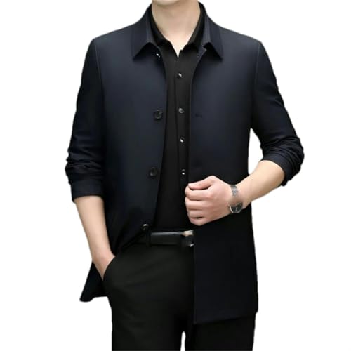 Veste décontractée homme revers long style coréen chaud fini les manteaux lourds