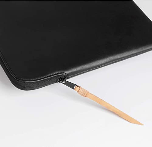 Image of CONTACTS Faux Leather Laptop Sleeve Compatible with 16 Inch MacBook Pro 2019-2020- Zero Movement + Water-Resistant + No Scratches by Zipper - Black
