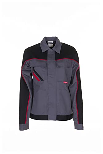 Planam 2319038 Highline Damen Bundjacke, Schiefer/Schwarz/Rot, Größe 38