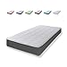 eXtreme comfort ltd Cooltouch Colours Grey Shorty Mattress - 75x175cm, 18cm deep. Memory Foam and Coil Spring Hybrid Mattress, Plush Comfort, UK Made Mattress in a Box