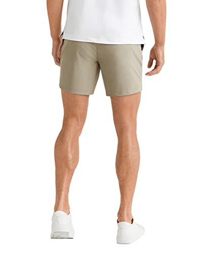 Rhone Men's Resort Short 6" Inseam, Breathable, Moisture-Wicking, Premium 4-Way Stretch Fabric (Sandalo, 32) #TOP3