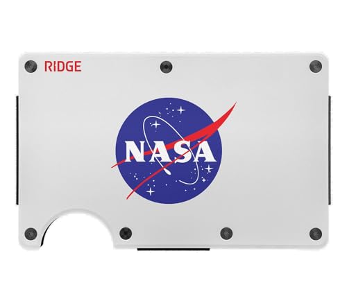 Image of Ridge Wallet for Men - Slim Minimalist Compact Wallet and Card Holder, RFID Protected Front Pocket Wallets for Men with Integrated Cash Strap (NASA Glow)