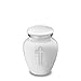GetUrns Keepsake Embrace Simple Cross Cremation Urn (White)
