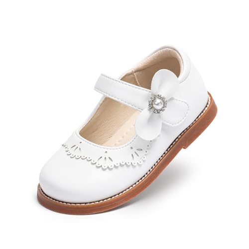 Image of PHIRAMIN Toddler Girl Mary Jane Student Oxford Shoes-Little Girl School Uniform Shoes for Wedding Party