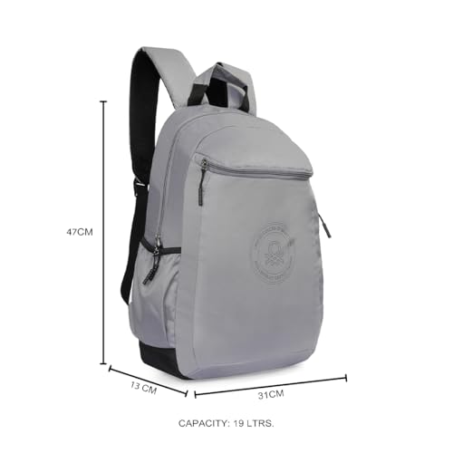 Image of United Colors of Benetton Quirky 19L Laptop Backpack, Minimalist & Water-Resistant, Fits 14-inch Laptops, for College, Office & Everyday