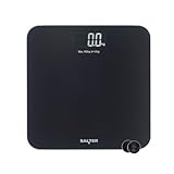 Salter Digitale Badezimmerwaage – Elektronische Digitale Körpergewichtswaage, 180kg/28st 3lb, LCD Leicht Ablesbares Display, Auftrittsofortige Messwerte, Inklusive Batterien, Texturierte Glasplattform