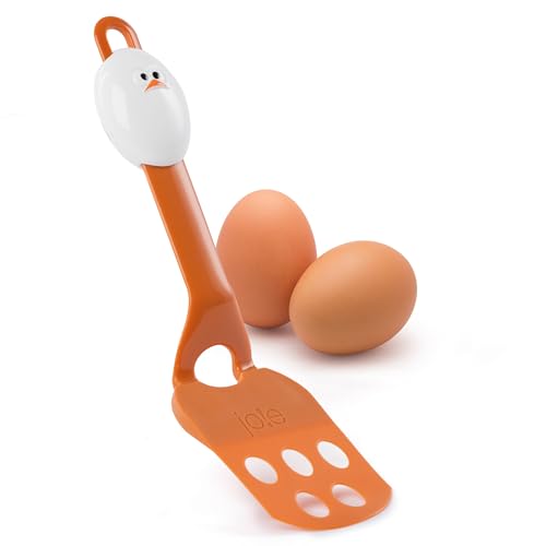 Comparison: Best Spatula For Fried Eggs 7 Joie Lil' Flip Egg Spatula, Slotted and Compact Turner, Multi-Use Flipper for Any Food From Burgers to Pancakes, Durable Nylon, Heat Resistant Up to 400 Degrees
