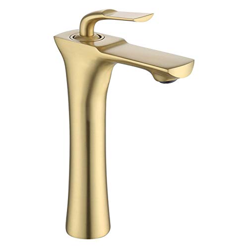 Robinet de lavabo en cuivre or brossé au style nordique élégant pour salle de bain