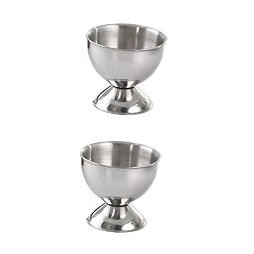 PRETYZOOM Stainless Steel Egg Cup Boiled Egg Stand Strong Unbreakable Stylish Design for Kitchen Dining