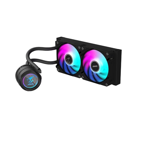 GIGABYTE AORUS WATERFORCE II 240 Raffreddamento a liquido per CPU AIO - 2x ventole ARGB da 120 mm, meccanismo a incastro, DAISY-CHAIN, compatibile con Intel LGA 1851 e AMD AM5 - Scheda video - Immagine 1