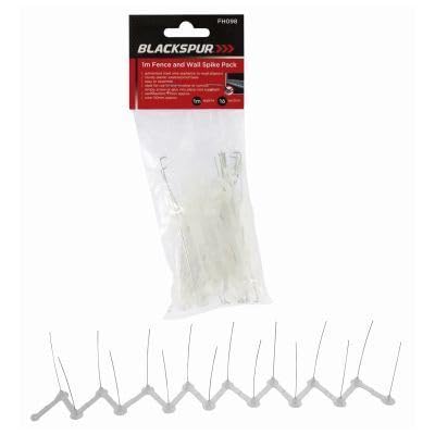 Blackspur White Fence Wall Spike Pack 1M Bird Pigeon Window Defender Security Repeller Deterren