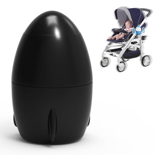 TUWEIPAIKE Portable Stroller Rocker Baby Vibrating Soother with 5 Speed Settings and 40-Minute Timer - Fits Pushchairs & Prams and Strollers (Black)