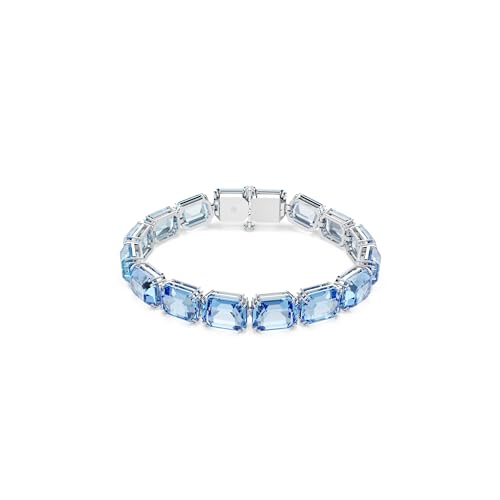 Swarovski Bracelet Millenia, Taille octogonale, Dégradé de couleur, Bleu, Métal rhodié