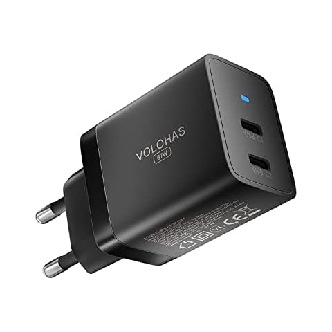 Cargador de pared USB-C doble VOLOHAS 67W Cover