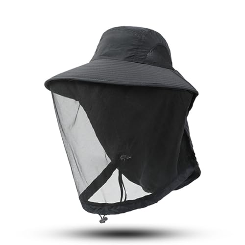 Sombrero mosquitera con malla de control de insectos y ala solar 7
