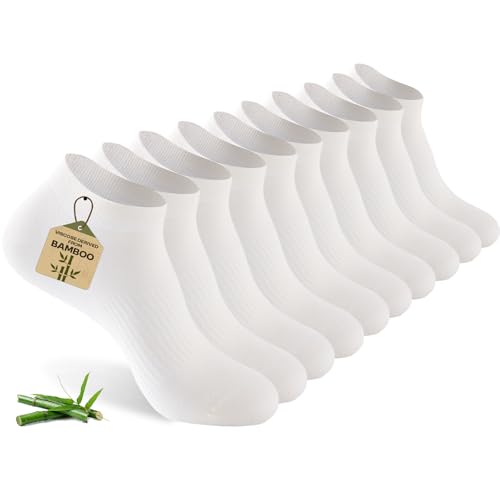 Ultra Thin Ankle Socks for Women 5 Pairs Bamboo Rayon Low Cut Breathable Seamless Lightweight Pastal Colors Soft Socks White M