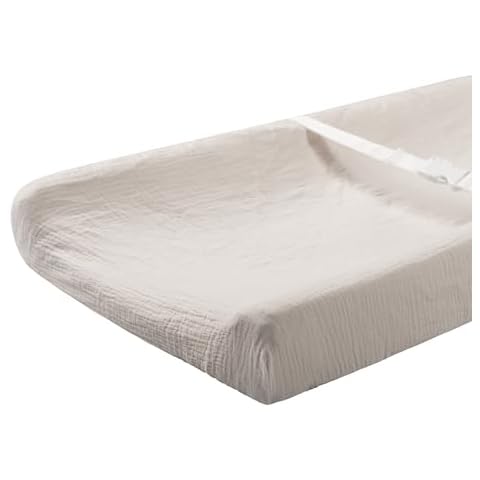 Meracorallo Muslin Changing Pad Cover, 100% Cotton Soft and Comfortable Floral Changing Table Cover for Baby Boys and Girls, Fog Cover