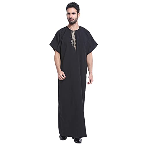 Robe musulmane homme manches courtes qamis arabe afghan long