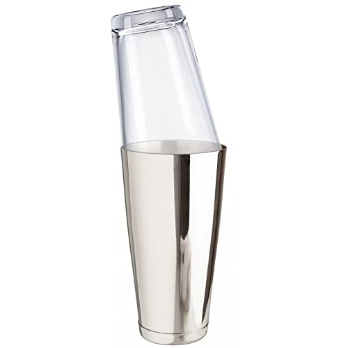 BarBits Boston Cocktail Shaker Set - 28oz Stainless Steel Weighted Tin & 16oz Mixing Glass