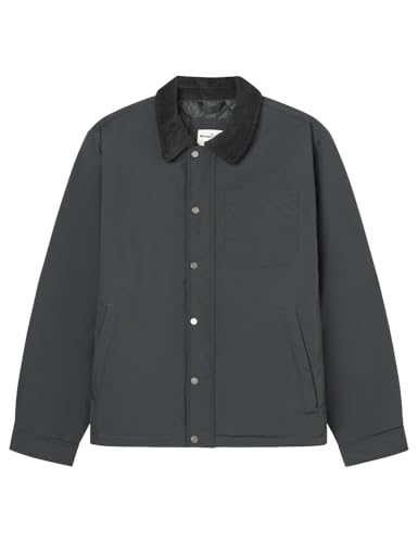 Chaqueta acolchada Springfield verde para hombre talla L con elegante cuello de pana