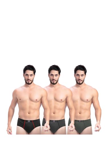 Image of Milton Mens Pure Cotton Solid Briefs with Inner Elastic|Premium Soft Breathable Underwear for Men|Comfort-Fit Waistband for All-Day Wear|Multi-Color, Color Name May Vary as per Availability|Pack of 3